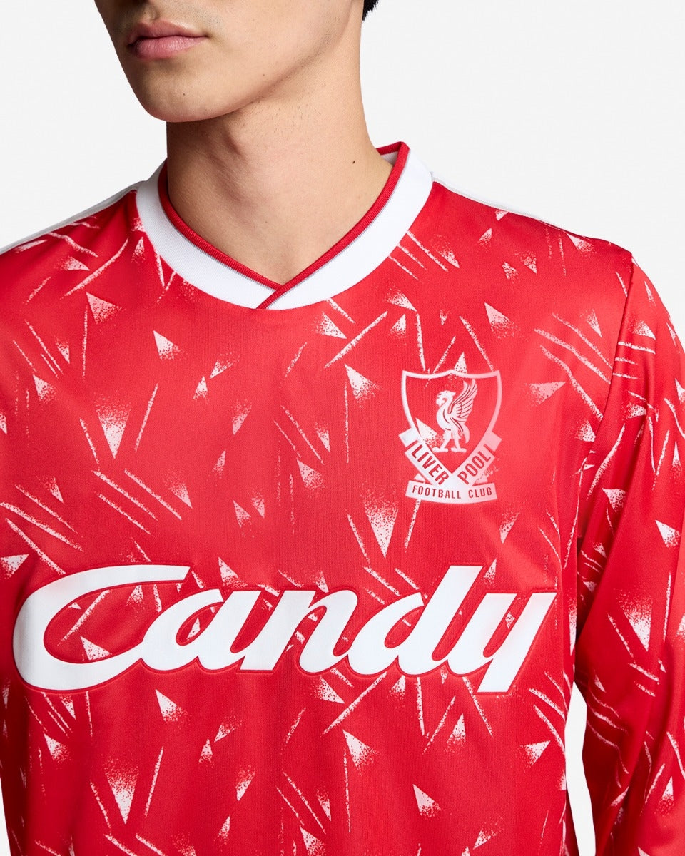 LFC Retro Candy 1989-91 Long Sleeve Home Shirt | Official
