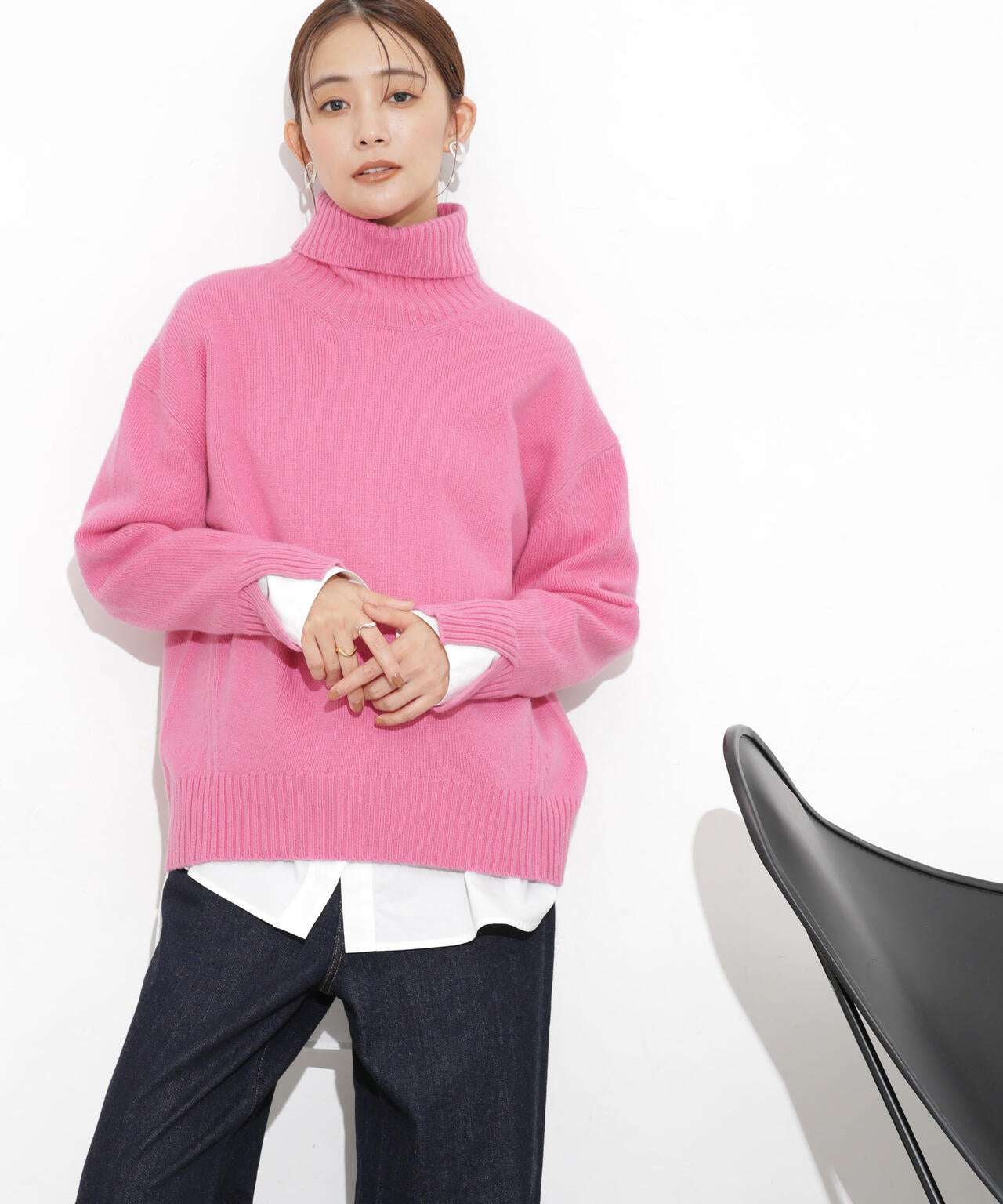 MUSIC ウールカシミヤタートルネックニット(セットアップ可)