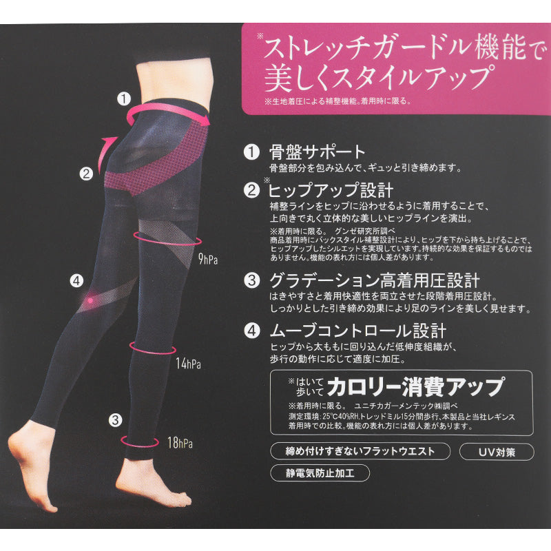 ライザップ レギンス ガードル 10分丈 レディース M-L・L-LL GUNZE