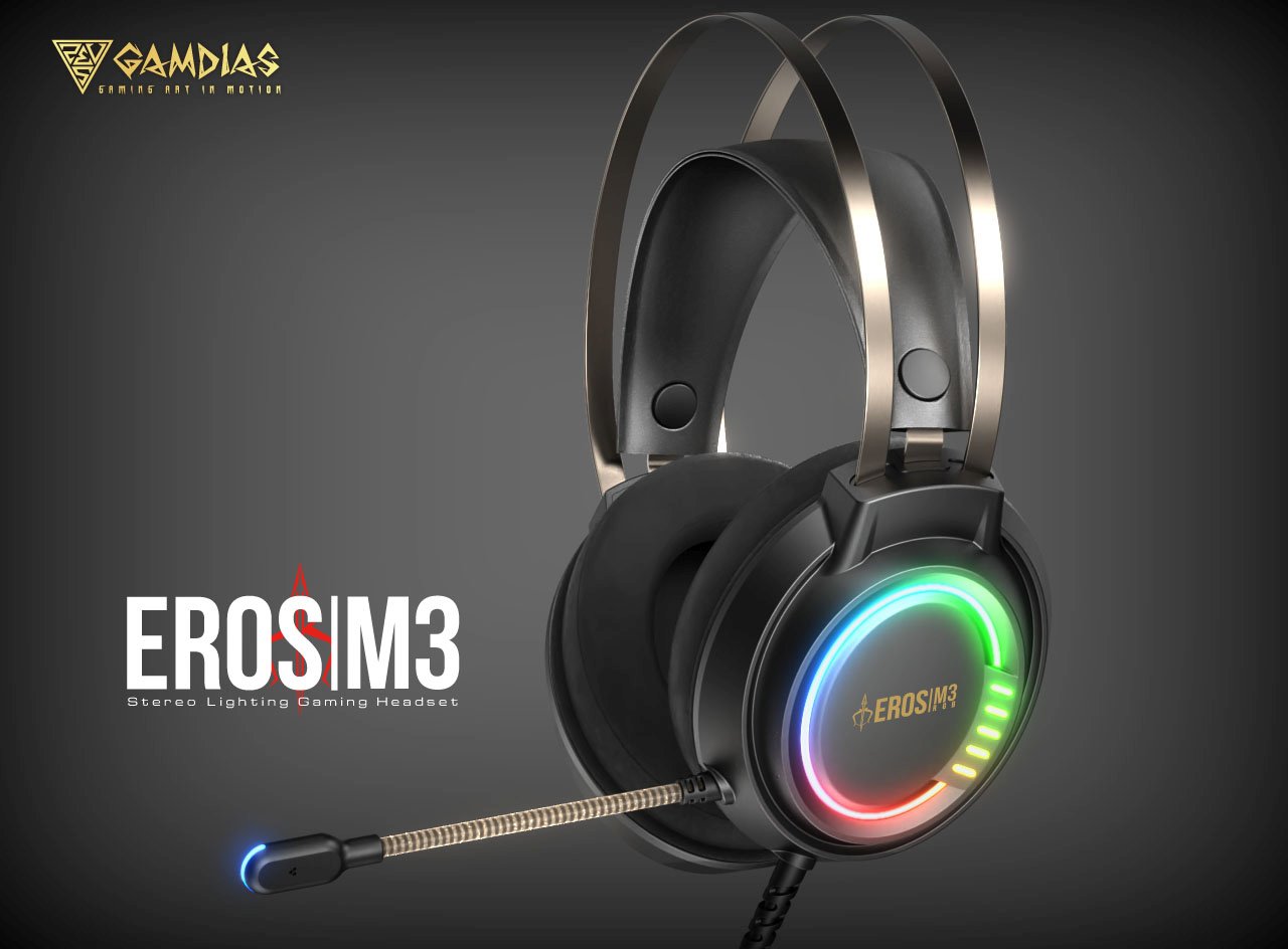 Gamdias Eros M3 Stereo Lighting Gaming Headset | Daraz.pk