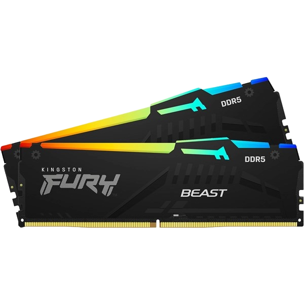 Kingston FURY Beast RGB 16GB DDR5 Dual Channel Desktop Memory DIMM