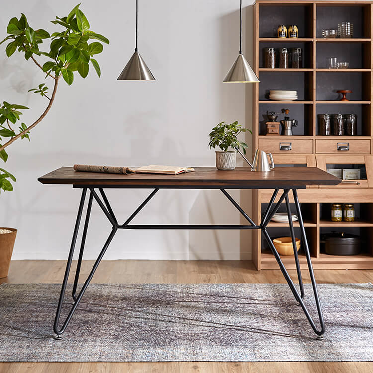 ダイニングテーブル 単品 木製 インダストリアル ヴィンテージ調