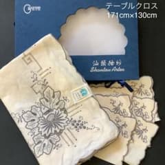 スワトウ仙頭、手刺繍レース 大判テーブルクロス貴重