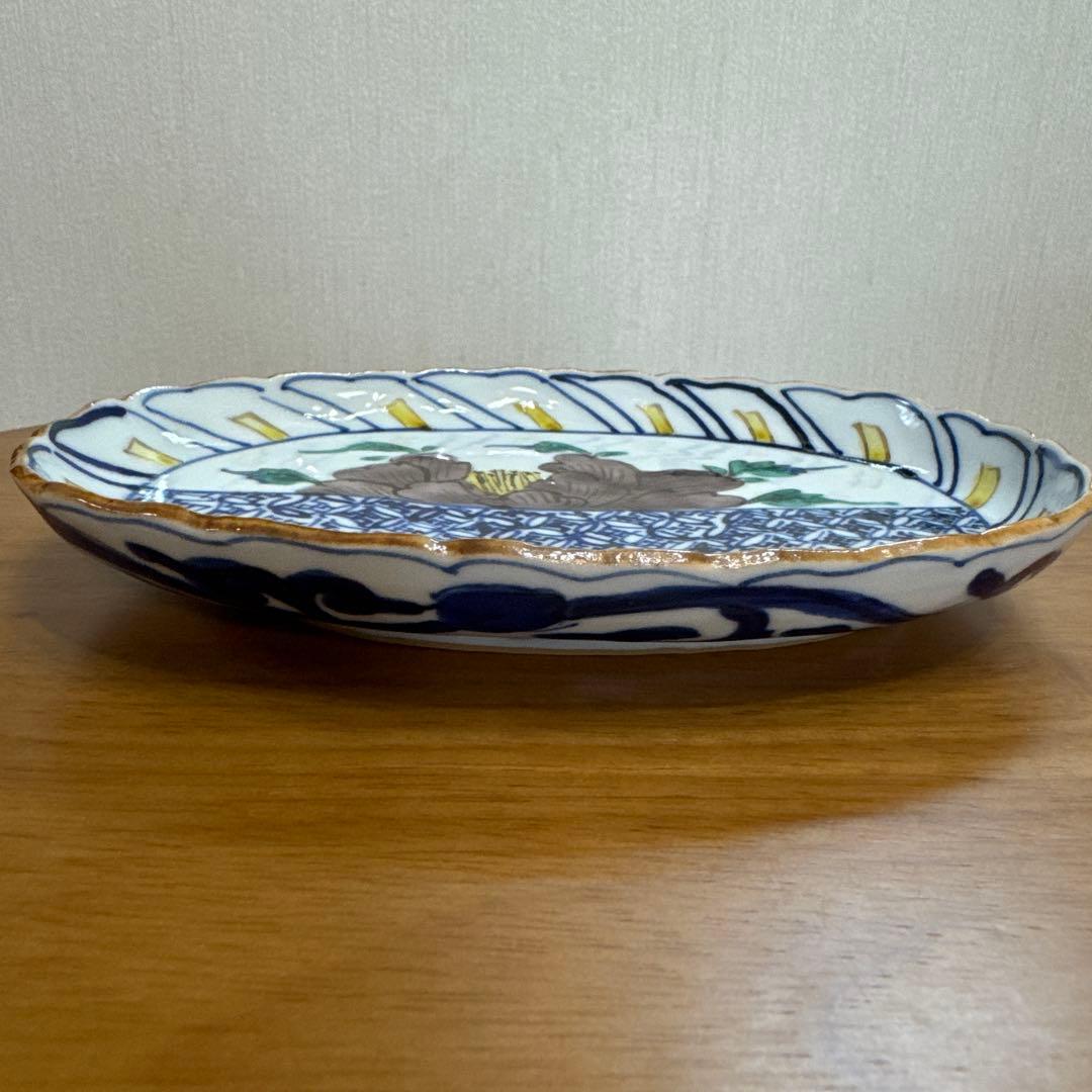 ⭐️九谷焼⭐️正木春蔵❤️牡丹 　輪花オーバル皿3枚セット