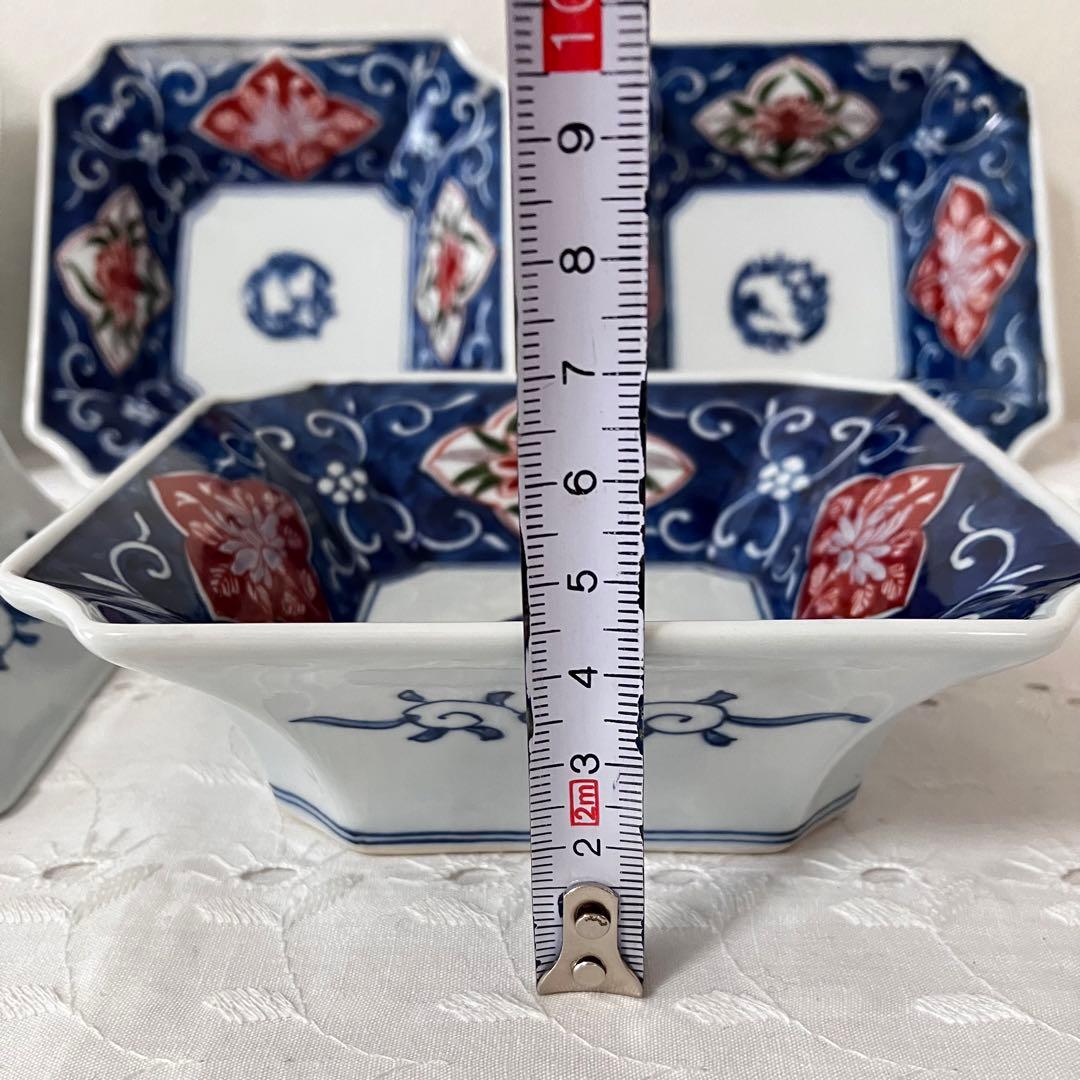 有田焼 源右衛門窯 染錦 隅切角鉢 向付 - メルカリ