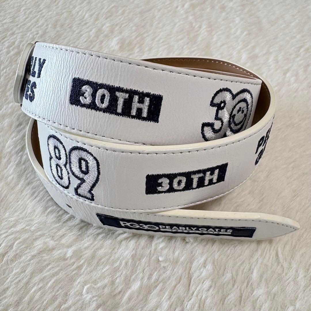 パーリーゲイツ 30周年記念限定 レザー刺繍ベルト max90cm ユニ