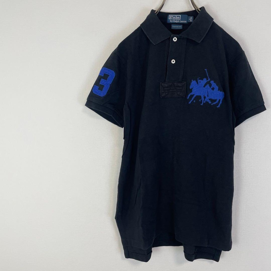 ◇ポロラルフローレン【S】ポロシャツ ロゴマーク 刺繍 ビックポニー