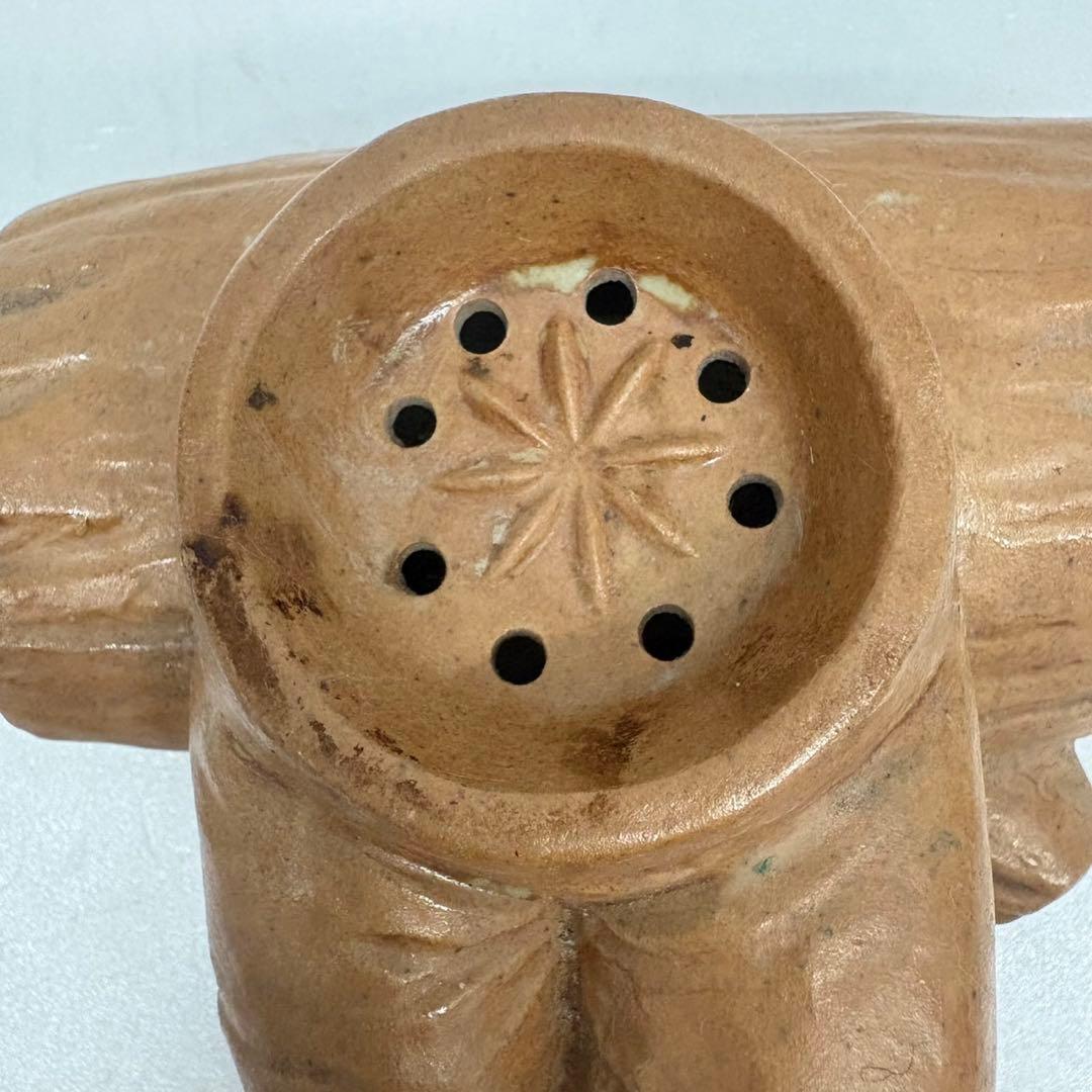 煙出し人形】パイプおじさん 香炉 置物 インテリア 陶器製 お香立て