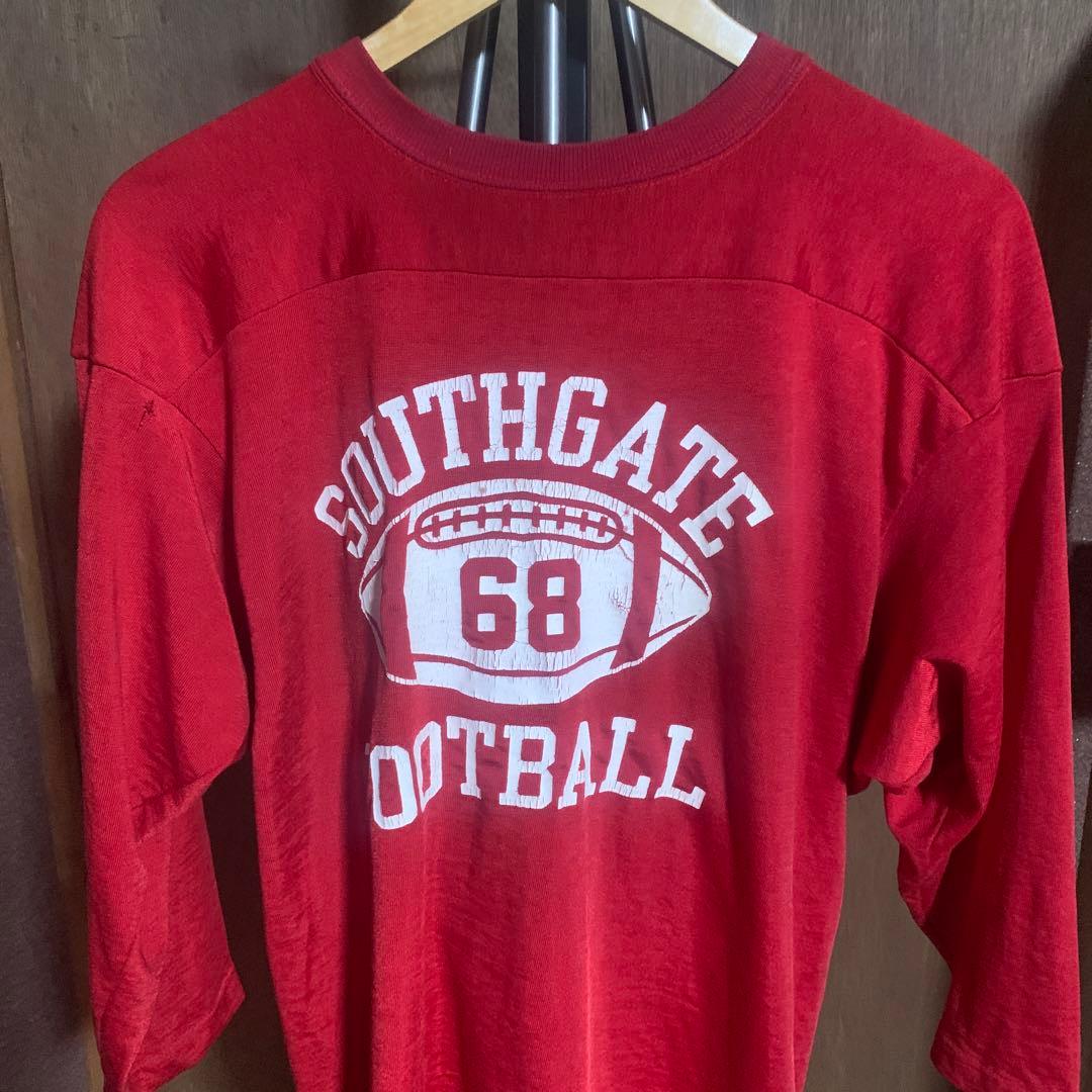 チャンピオンバータグオリジナルフットボールシャツ 70年代 70s 80年代 80s チャンピオン アメリカ製 ネイビー 半袖