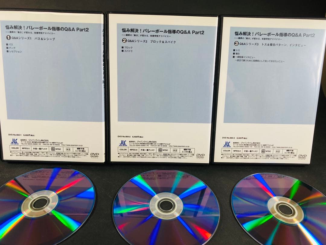 【ほぼ未使用】バレーボール指導のQ&A DVD 全3巻セット