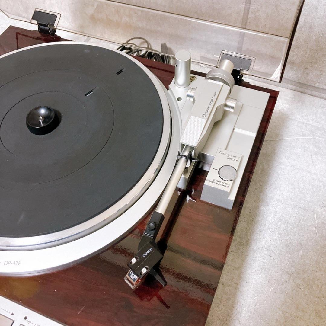 DENON レコードプレーヤー DP-47F ターンテーブル フルオート 動作品