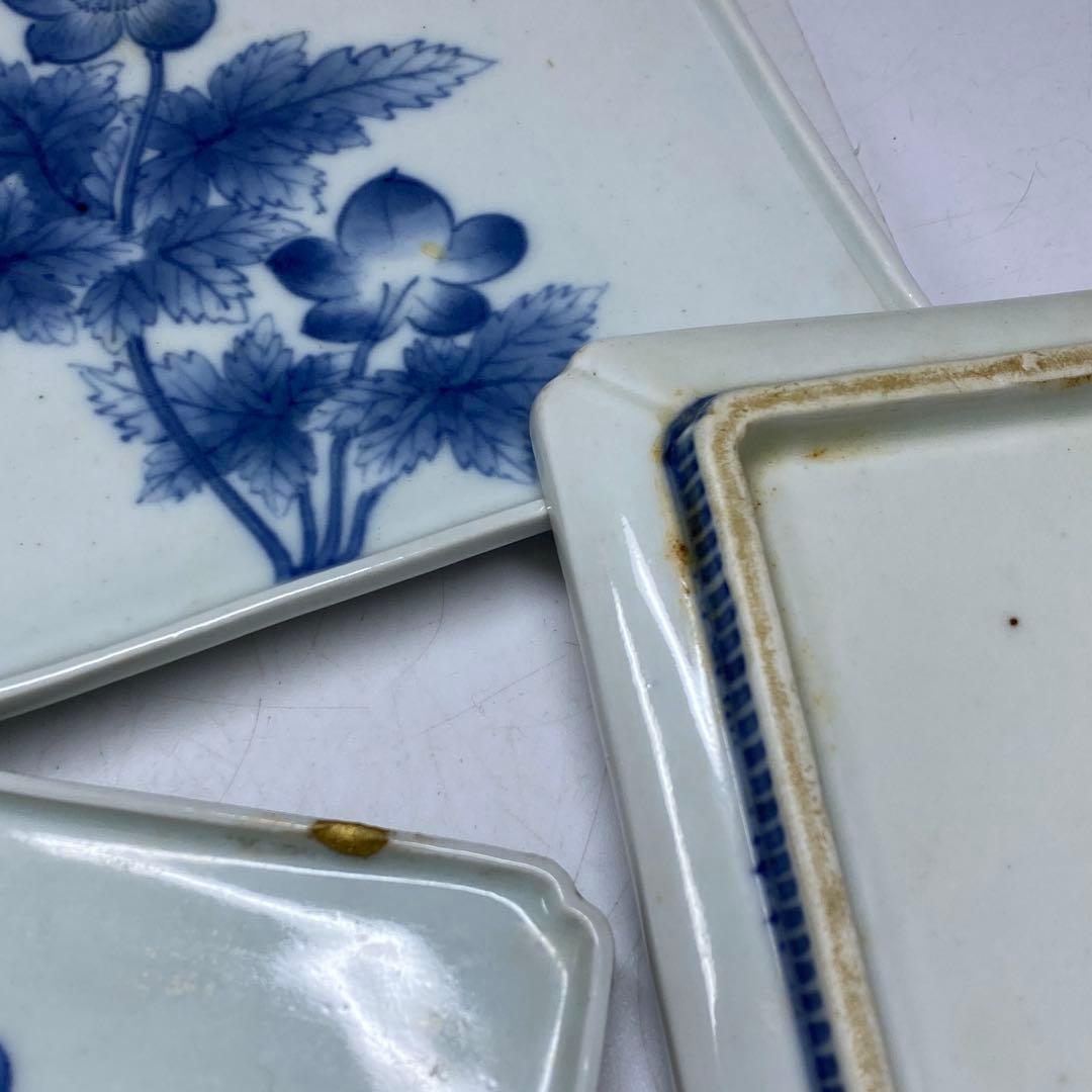 鍋島焼 花柄 角皿 5枚 14×14cm 東キ7-0824☆2F トコヒ - メルカリ