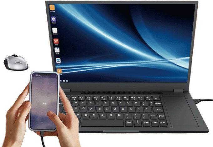 スマホがPC化する！大きな画面とキーボードで移動時間も作業がはかどる