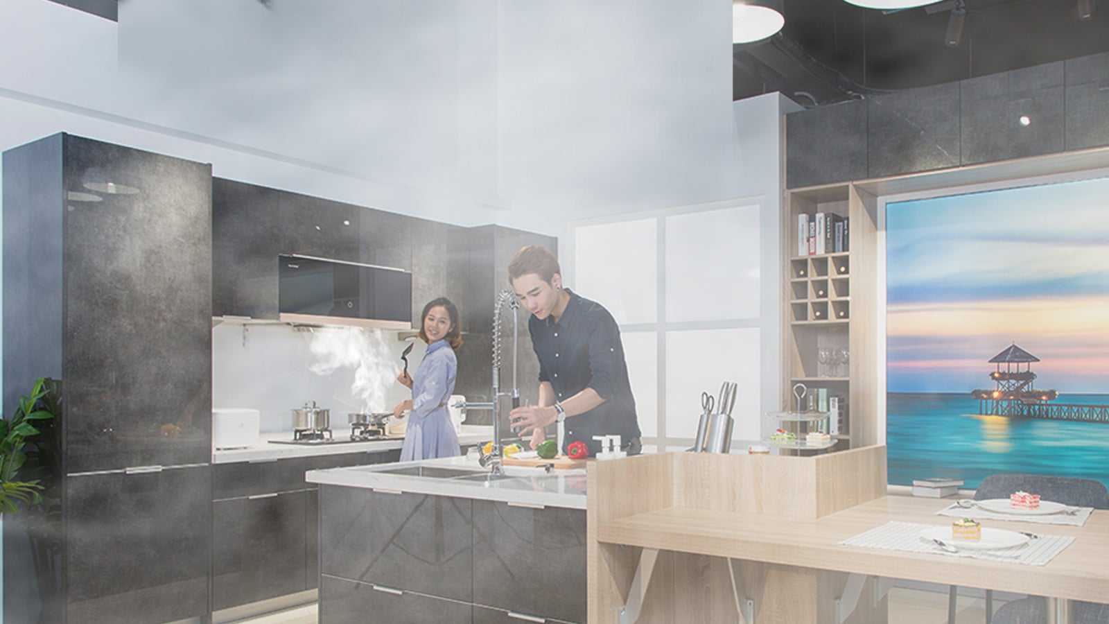 9つの中国特許技術】テーブルクッキングの煙と油を吸い取る卓上レンジ