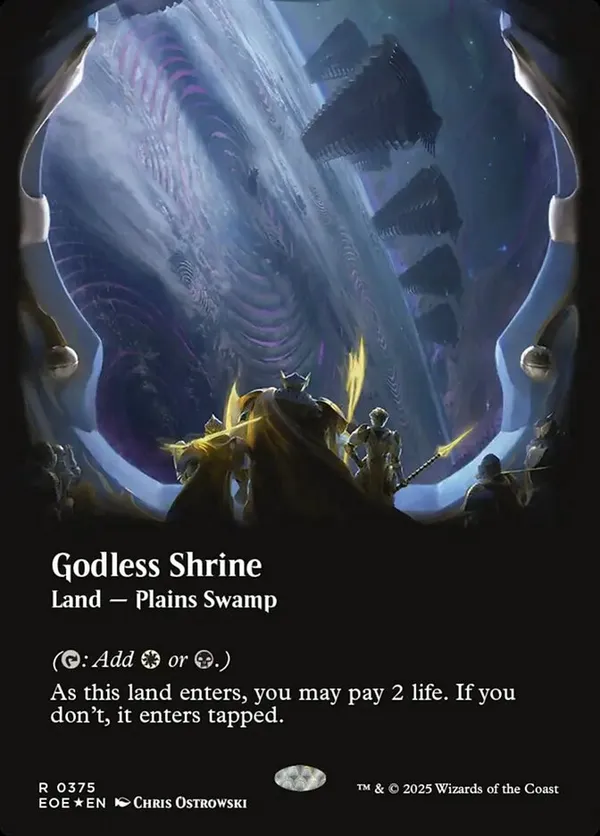 Godless Shrine (Borderless) (Galaxy Foil) • Edge of Eternities