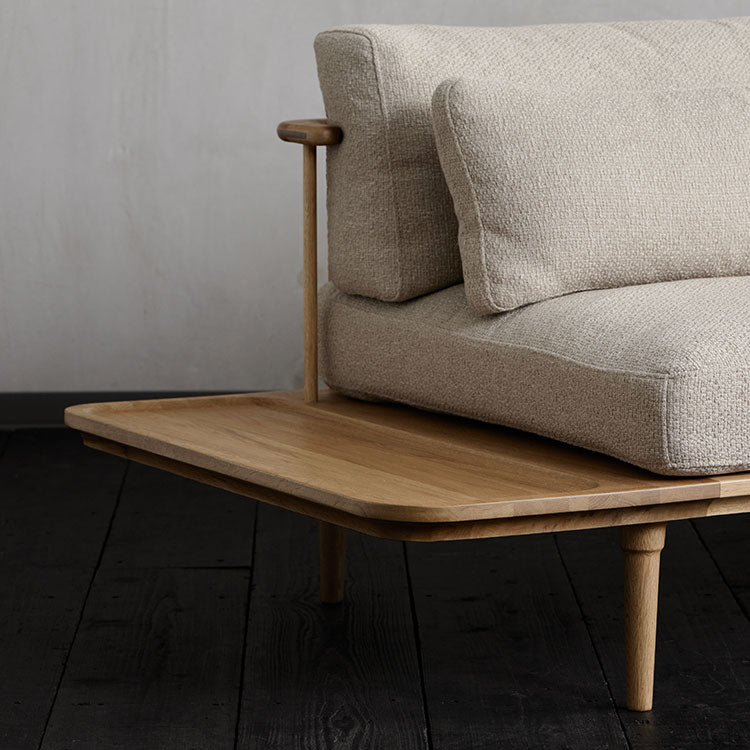 フーバソファ 3人掛け 棚付き片肘 ライトブラウン木脚 | 家具