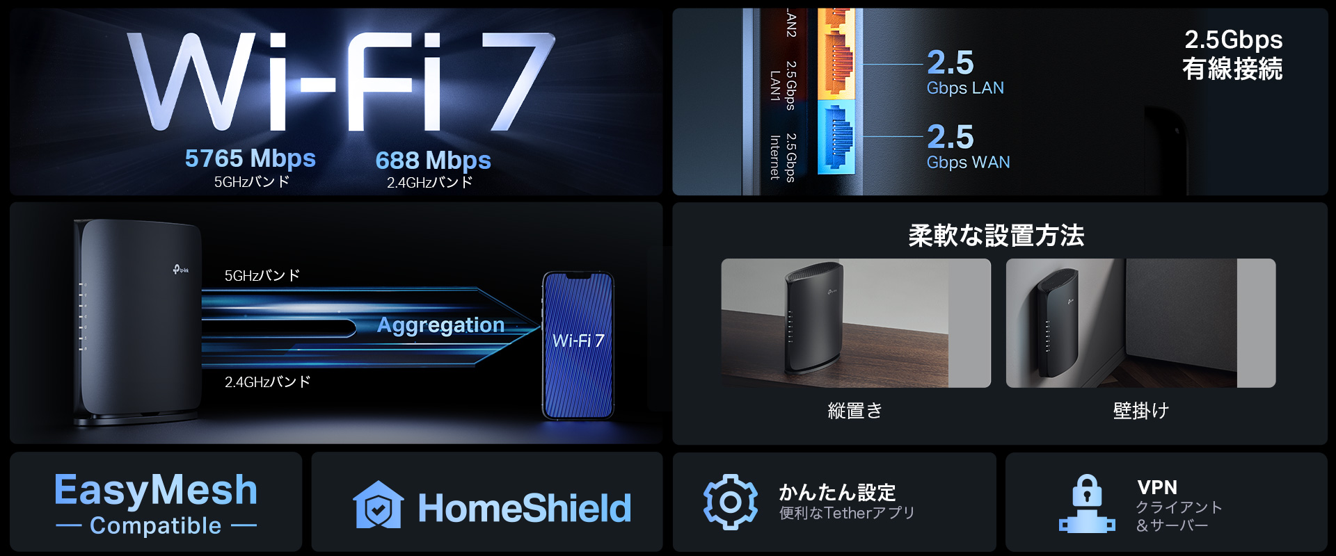 洗練デザインで手軽にWi-Fi 7】高機能×高コスパのベストバランス