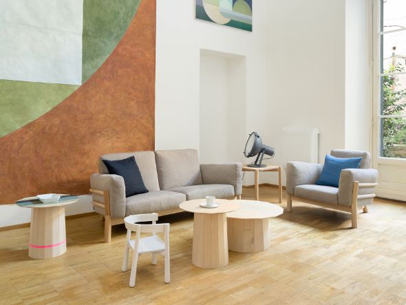 KARIMOKU NEW STANDARD COLOUR WOOD PLAIN LARGE / カリモクニュー