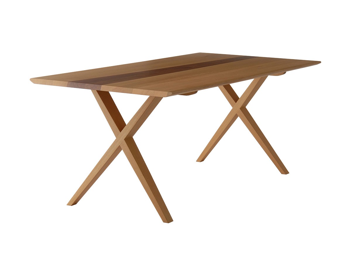 日進木工 CARVE X-leg Table / にっしんもっこう カーヴ X脚テーブル