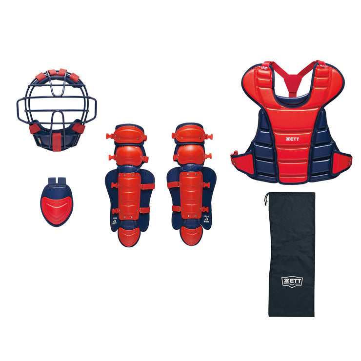 2025モデル】ゼット 少年軟式 ソフトボール キャッチャー防具 4点