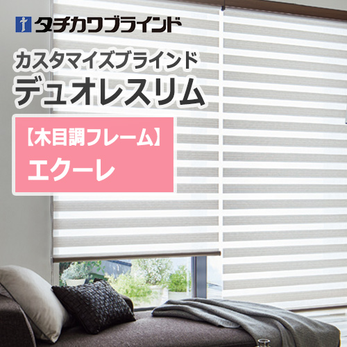 ロールスクリーン タチカワブラインド デュオレスリム エクーレ 木目調