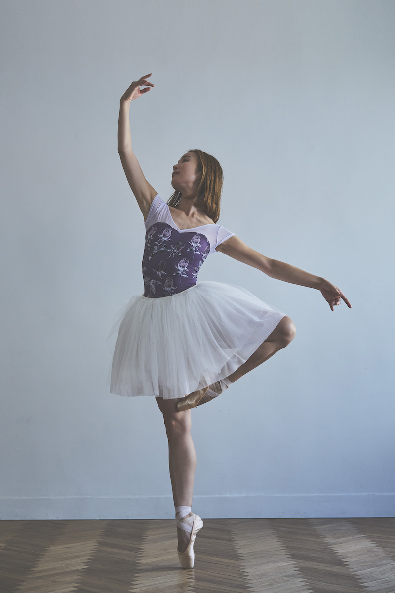 stina / type H half sleeve / Noire Rose purple