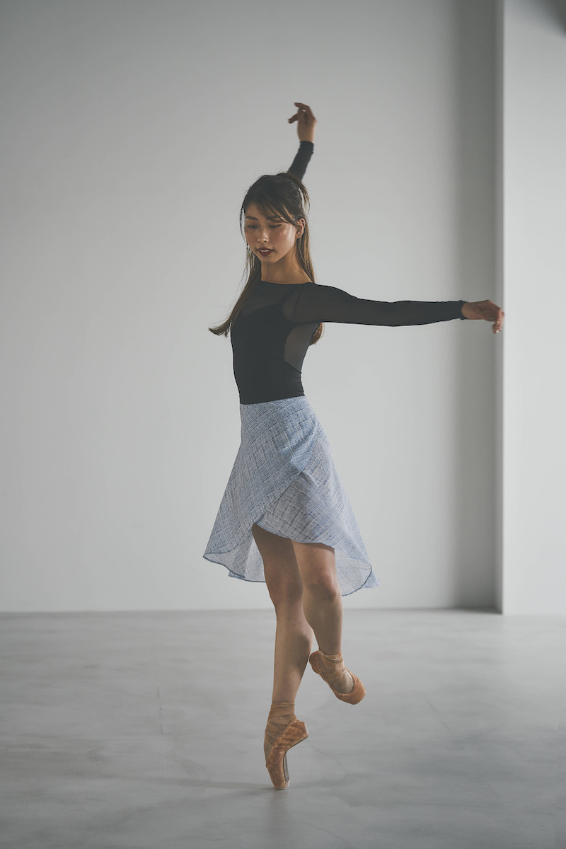 stina / pink tweed wrap skirt