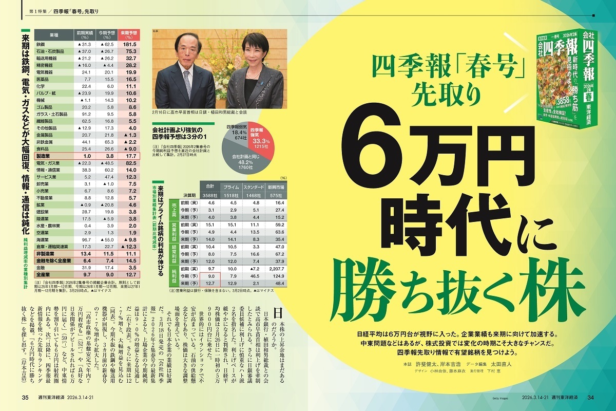 週刊東洋経済2026年3月14日・21日合併号 | 東洋経済STORE