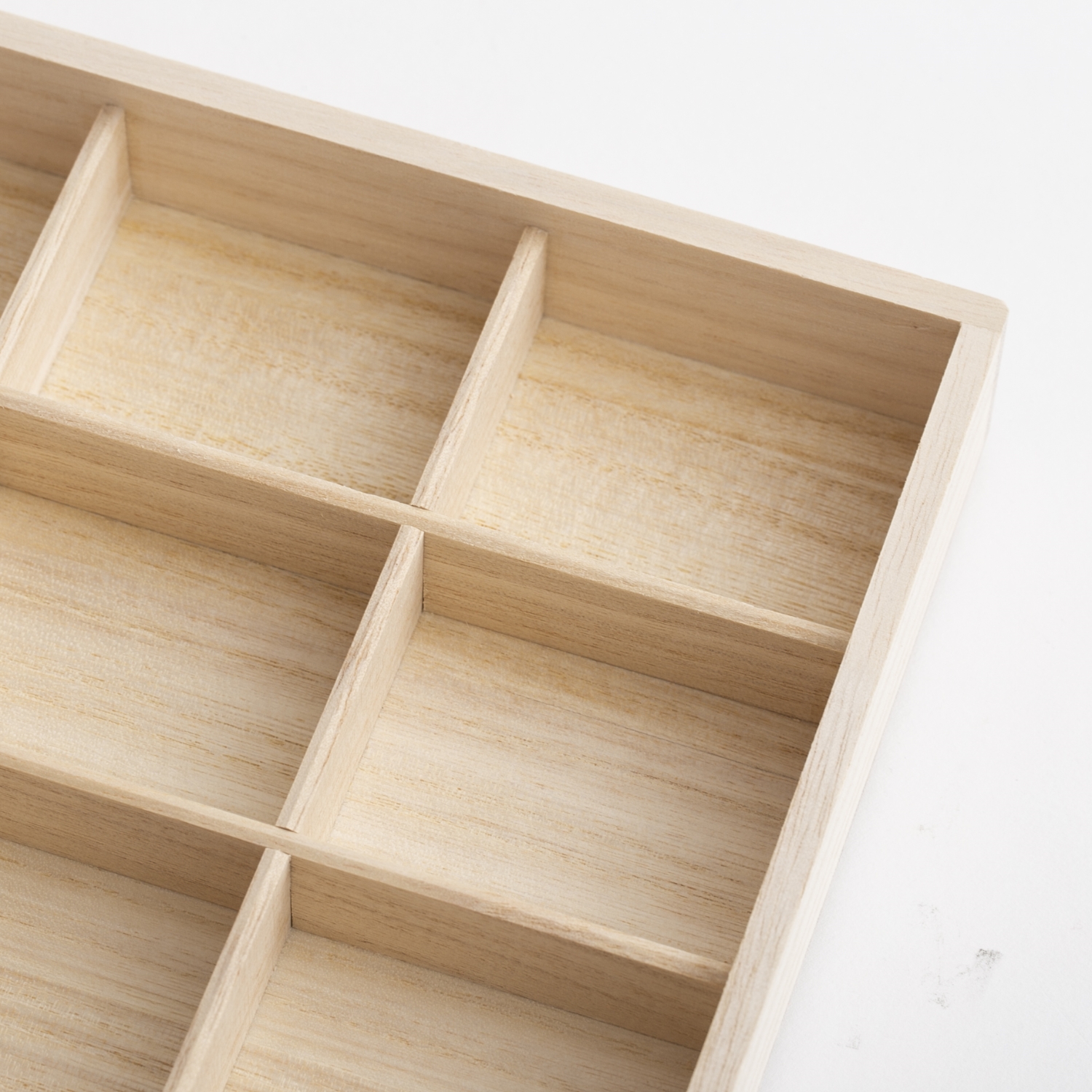 増田桐箱店/トレー 仕切り付（桐小物引き出し対応） -単品でも引き出し