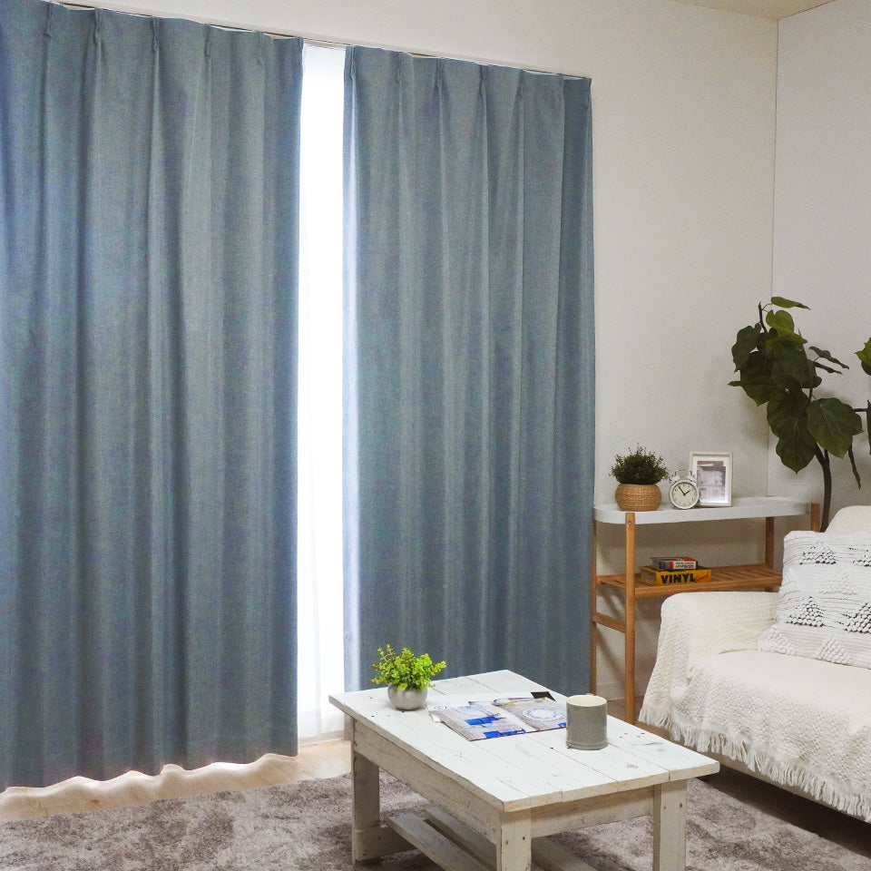 4P既製｜遮光率100%ドレープ・遮像レースのハイスペックセットカーテン