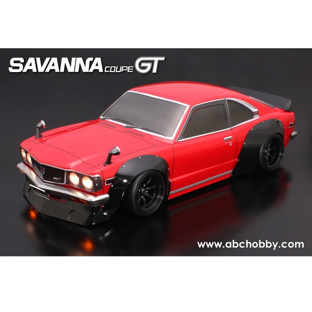 1/10電動TC/ドリフト用マツダサバンナワークスオーバーフェンダー付