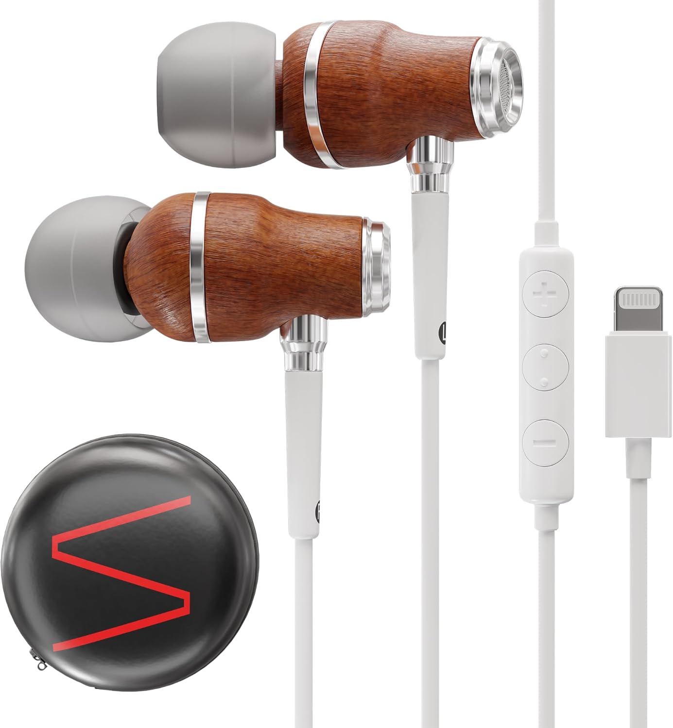 Symphonized Premium Wooden iPhone Earphones Wired (Apple MFI Certified