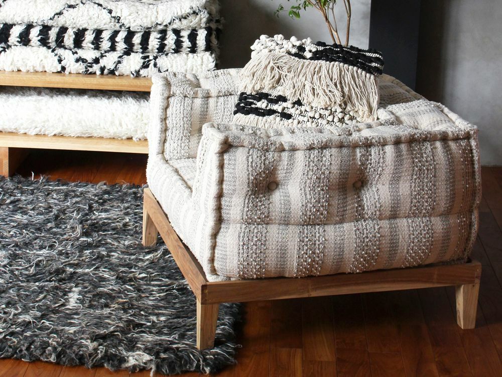 ブロック マルチ ソファ U アーム LPF ベージュ - a.depeche(アデペシュ)