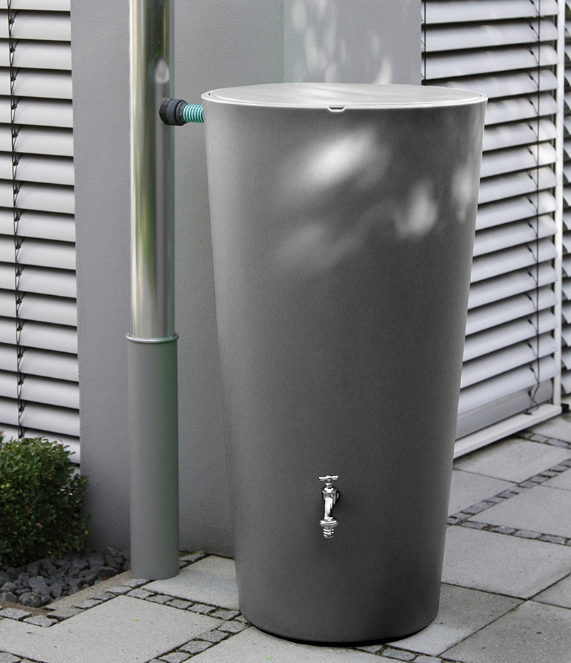 雨水タンク レインボウル ダークグレー 蛇口・取水器セット /B