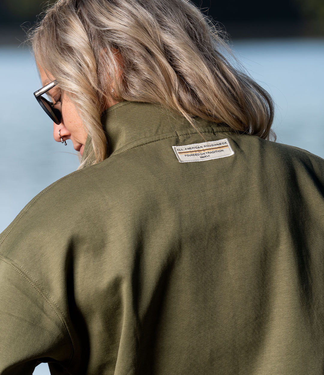 Cropped Quarter Zip // Olive Brigade – All American Roughneck