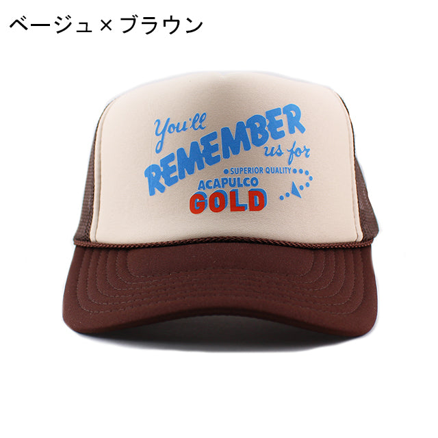 アカプルコ ゴールド メッシュキャップ 【QUALITY CONTROL TRUCKER HAT