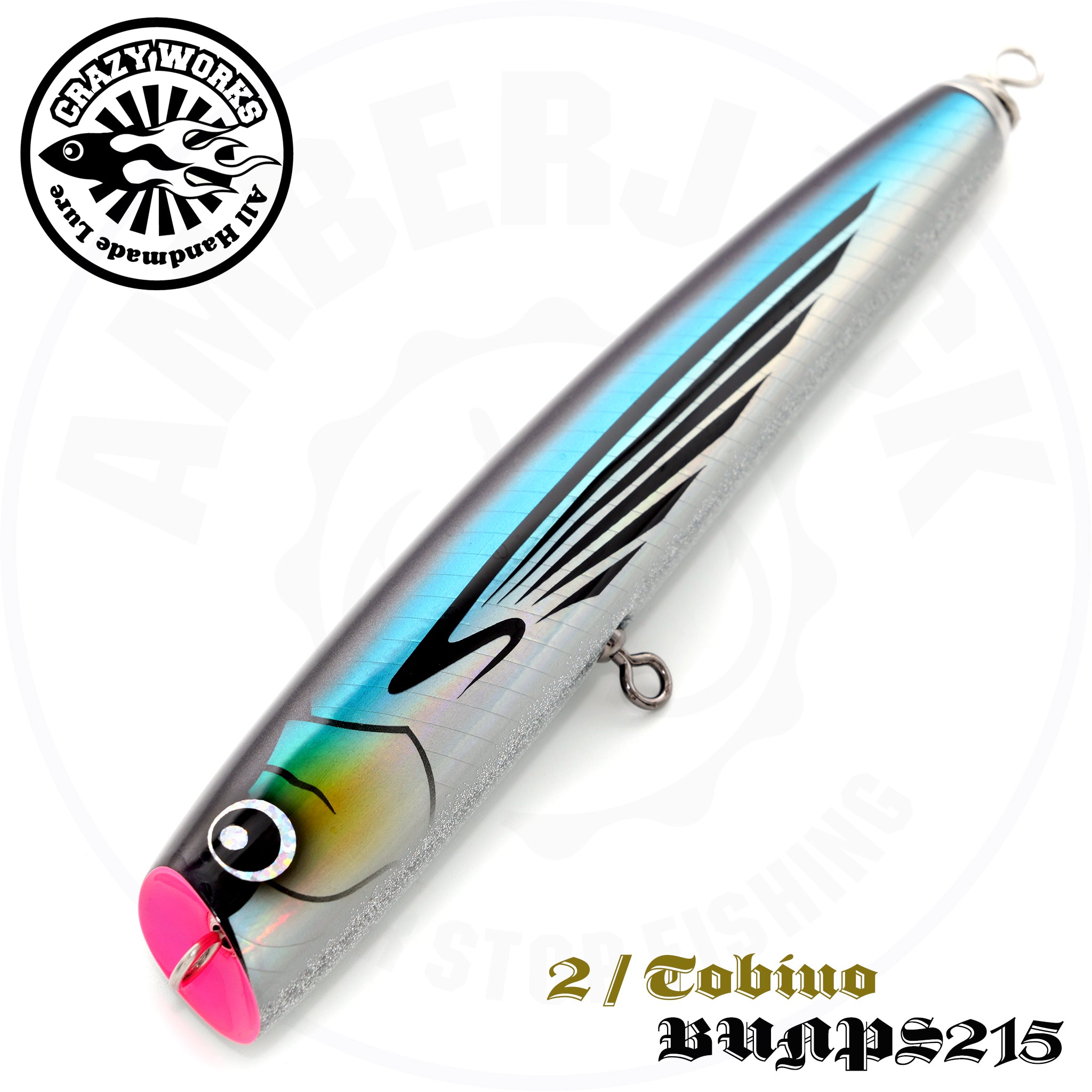 Crazy Works BUNPS 215 Wood Diving Pencil Plug – AMBERJACK