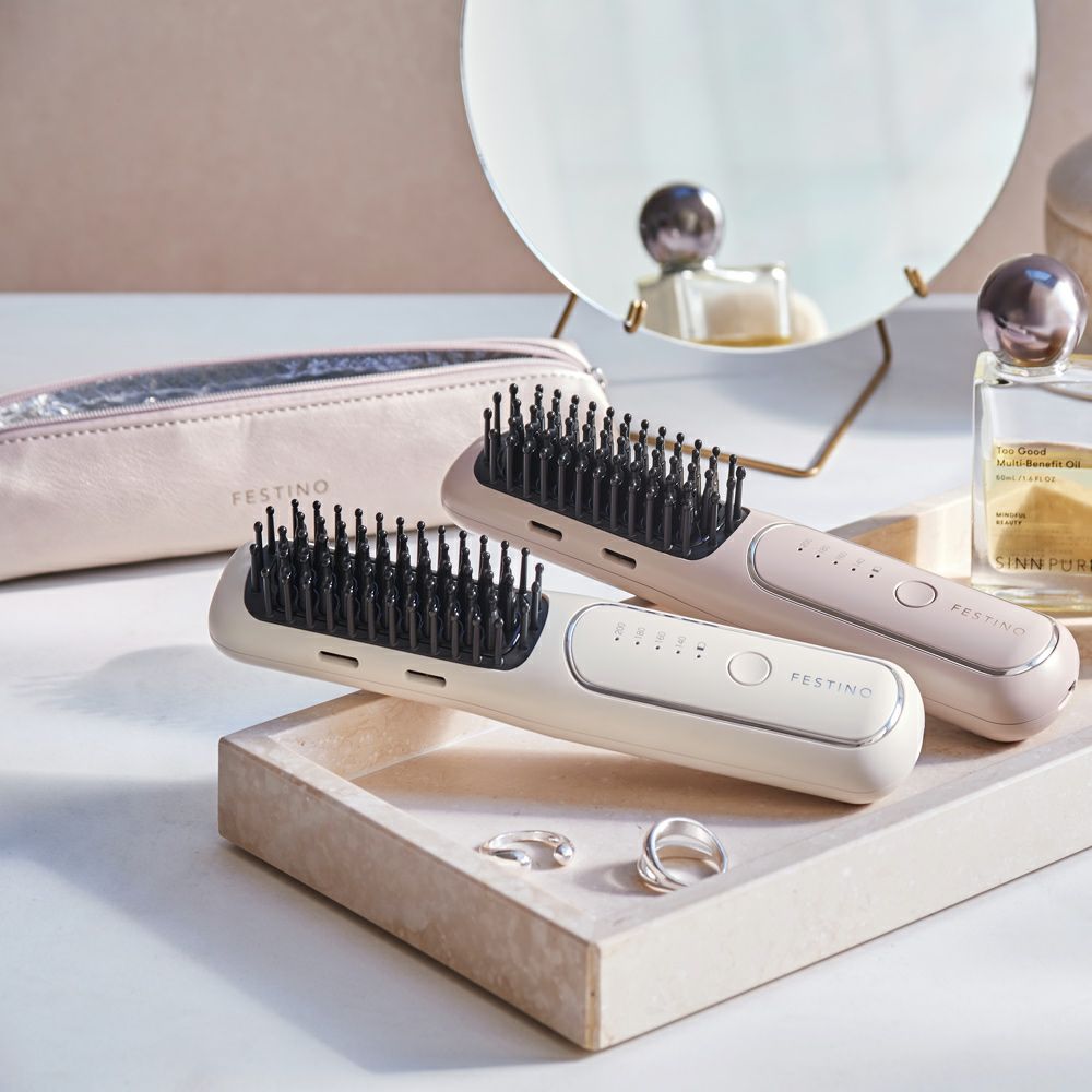 FESTINO（フェスティノ） 充電式スタイリングヒーターブラシ | Aming