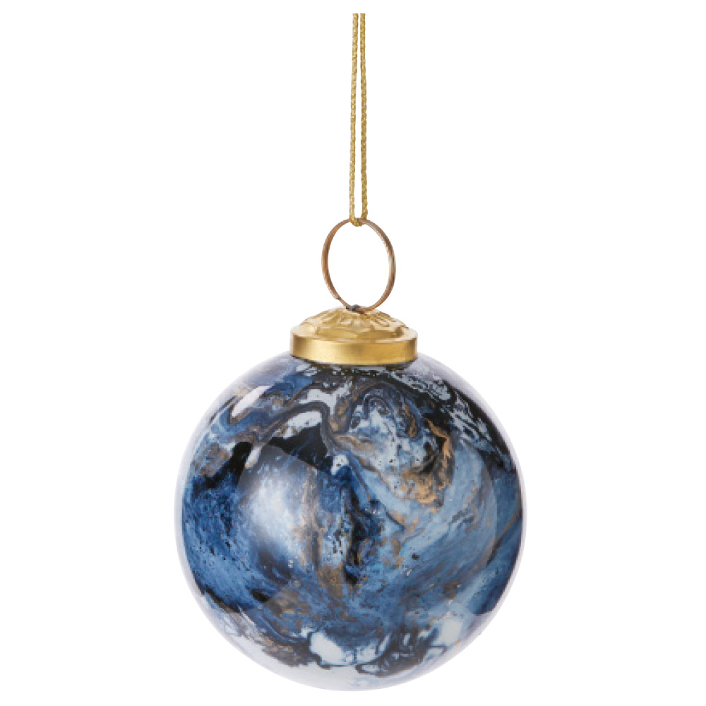 AX60657 マーブルグラスボールオーナメント | アン・デコール