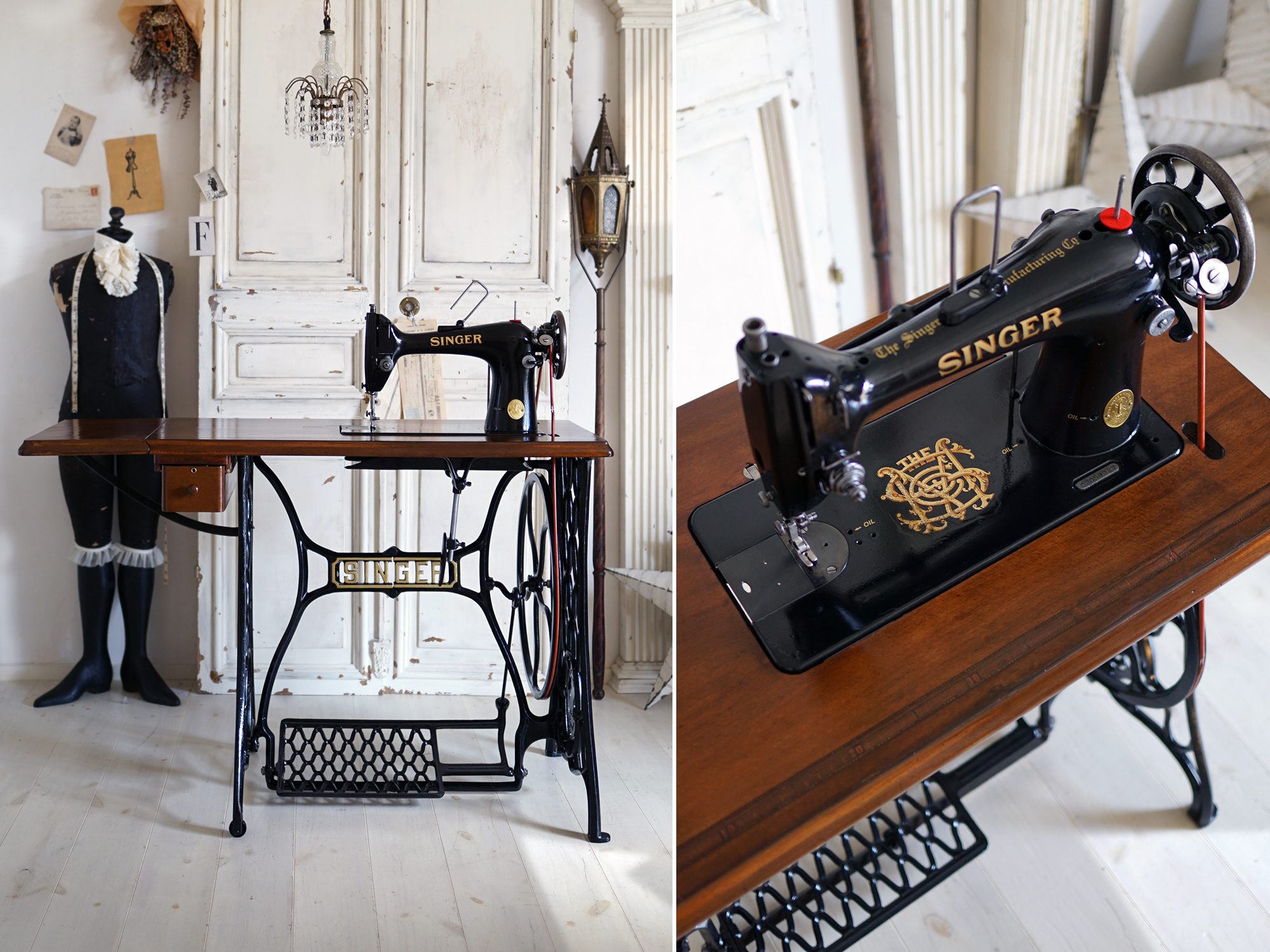 これで本当に削除❣️ヴィンテージ シンガーミシン