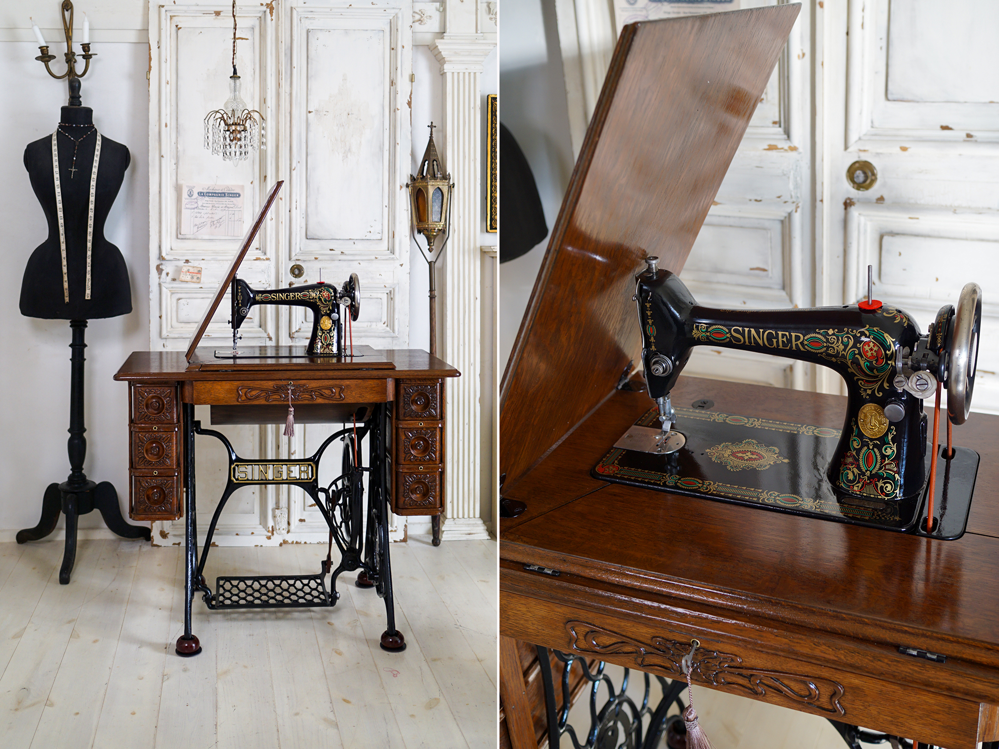 100年前の輝きをもう一度｜1915年製 SINGER 66 レッドアイのレストア