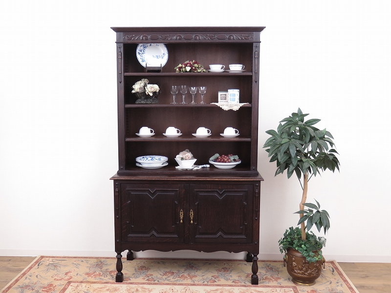 収納力のあるキャビネット（ 食器棚 ） フランスのアンティーク家具（4