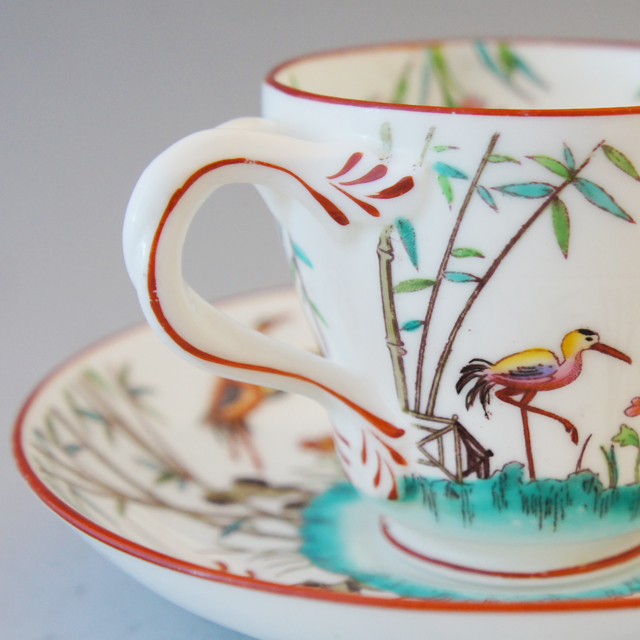 ミントン「シノワズリ 花鳥文 コーヒーカップ」《アンティックかとう》