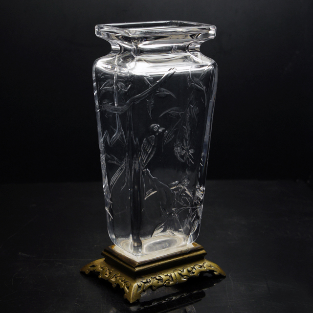 オールドバカラ「ジャポニズム 花鳥文 花瓶」《アンティックかとう》