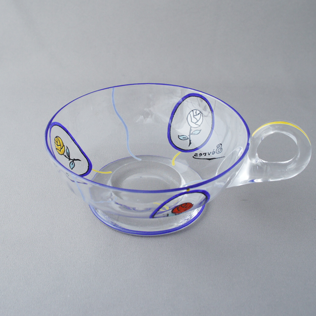 CRISTAL DE SEVRES「薔薇文ハンドル付 クープ」《アンティックかとう》