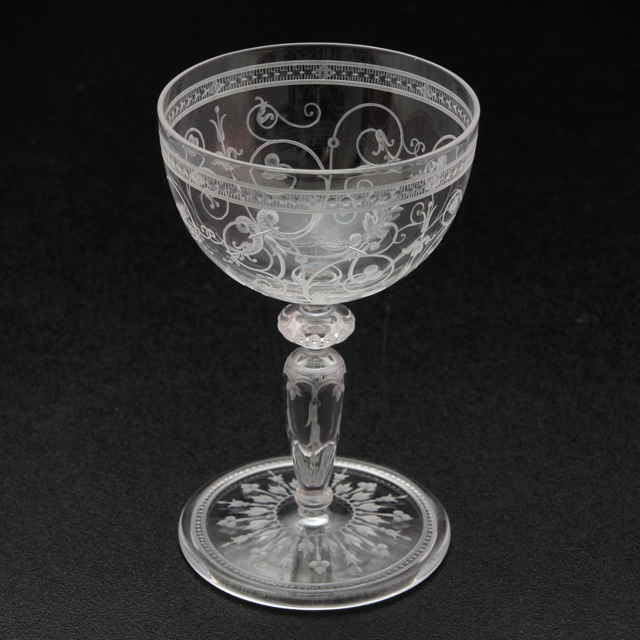 オールドバカラ「1878年パリ万博出品 コカトリス文 グラヴィール装飾