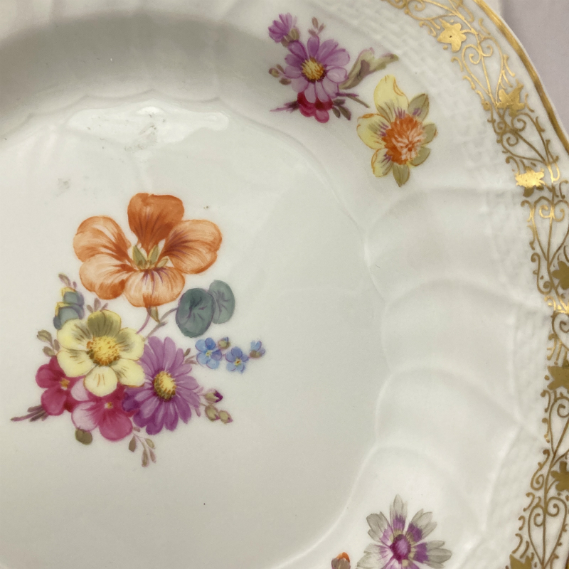 KPM ベルリン「KPM窯 花文様 ティートリオセット」《アンティックかとう》