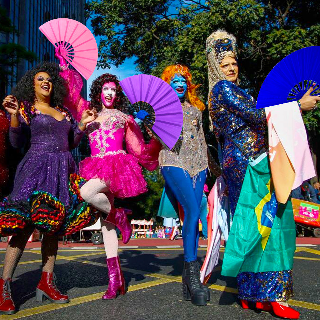 2 Pack Large Folding Clack Fan – Loud Snap Hand Fan for Line Dance, Ra