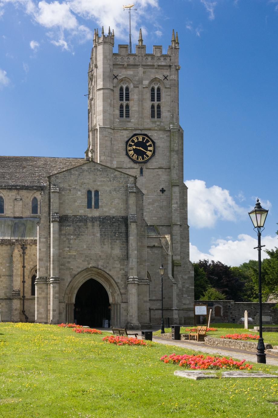 Christchurch Priory exterior north side - UWDC - UW-Madison Libraries