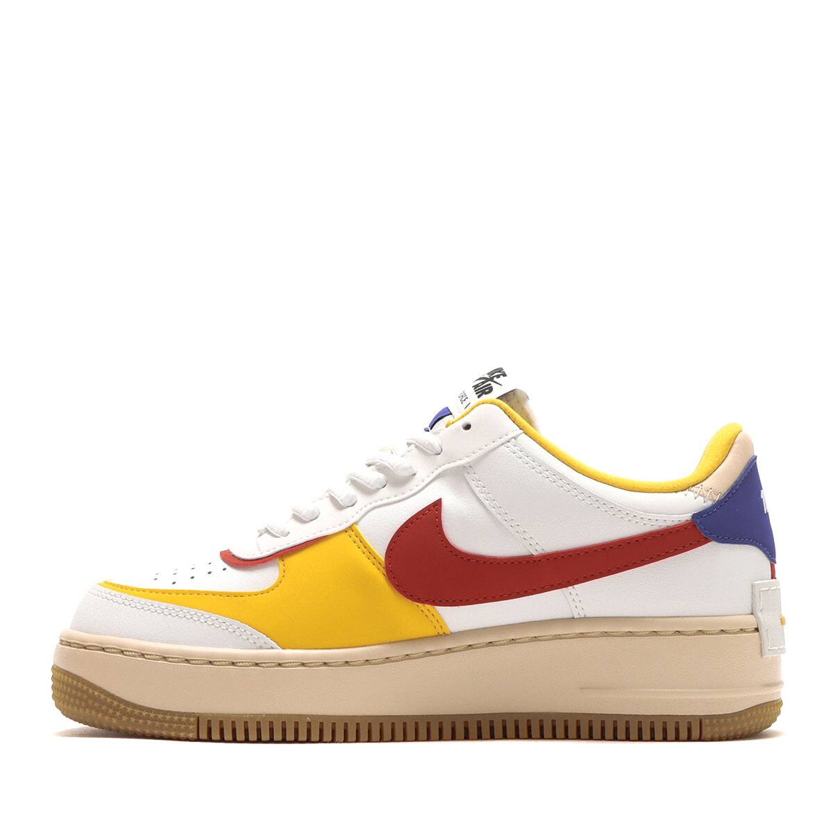 NIKE W AF1 SHADOW SUMMIT WHITE/NEPTUNE GREEN-YELLOW OCHRE（ナイキ